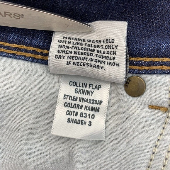 Hudson Collin Flap Skinny Jeans Size 28 Dark Wash Low Rise Zip Fly Soft Denim - Picture 10 of 10